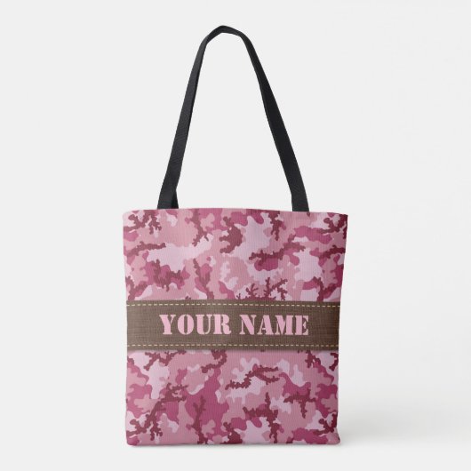 Tote Bag Camouflage rose (Dos)