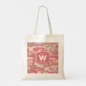 Tote Bag Camouflage Rose Gold Blush Pink Camo Motif de l'ar (Dos)