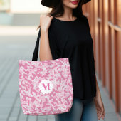 Tote Bag Camouflage rose Monogramme initial