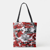Tote Bag Camouflage rouge et gris, Militaire, Armée (Dos)