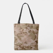 Tote Bag Camouflage vert Brown beige du désert (Dos)