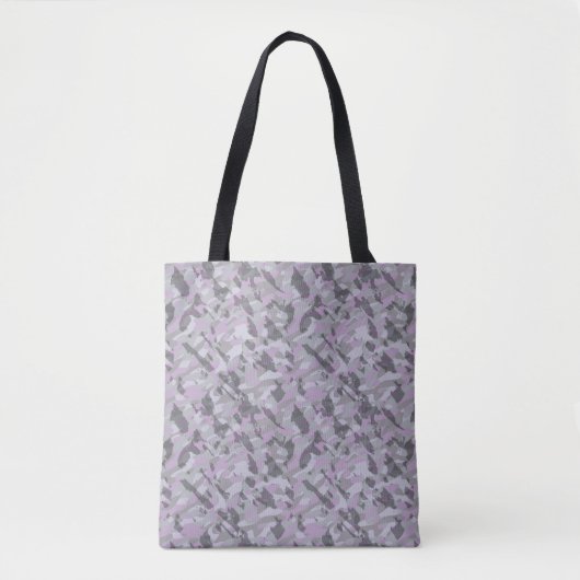 Tote Bag Camouflage violet abstrait (Devant)