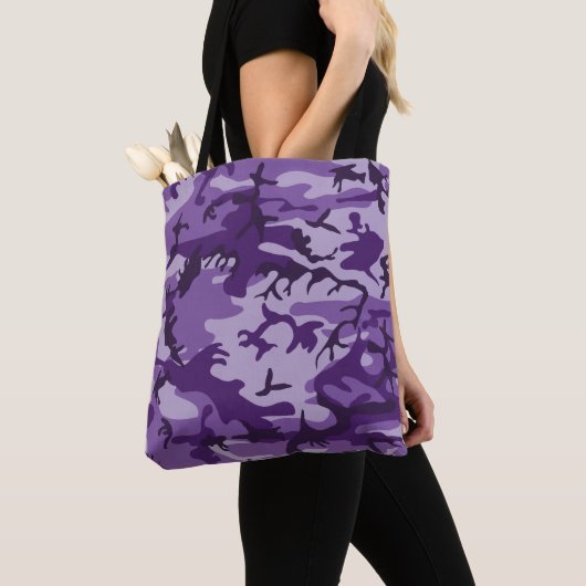 Tote Bag Camouflage violet, Armée (De près)
