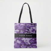 Tote Bag Camouflage violet Votre nom Personnalisez (Devant)