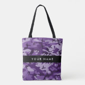 Tote Bag Camouflage violet Votre nom Personnalisez (Dos)