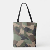 Tote Bag Camouflage Woodland Camo Khaki Tan Black (Dos)