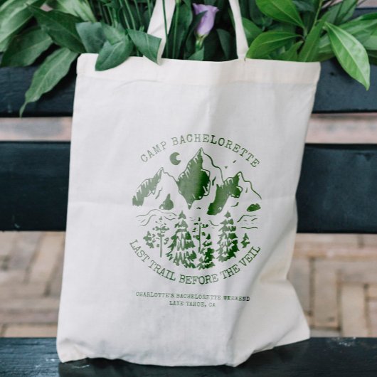 Tote Bag Camp Bachelorette Rustique Moderne Enterrement de