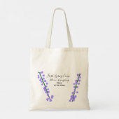 Tote Bag campagne lavande fleurs nom date si fraîche printa (Dos)