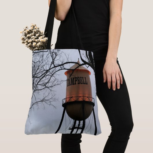 Tote Bag Campbell CA Water Tower Brossé Polyester Fourre-to (De près)