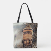 Tote Bag Campbell CA Water Tower Brossé Polyester Fourre-to (Dos)