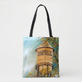 Tote Bag Campbell CA Water Tower Brossé Polyester Fourre-to (Devant)