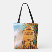 Tote Bag Campbell CA Water Tower Brossé Polyester Fourre-to (Dos)