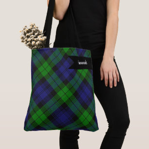 Tote Bag Campbell Clan Tartan Plaid Black Watch