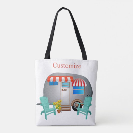 Tote Bag Camper Caravane Teardrop Thunder_Cove (Dos)