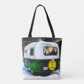Tote Bag Camper Retro Life Est Un Voyage Pour Aller À Hippi (Dos)