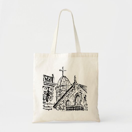 Tote Bag Campground Motif by Babbie - Martha's Vineyard (Devant)