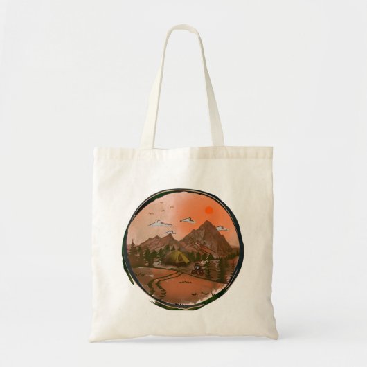 Tote Bag Camping Aventure Nature Paysage (Devant)