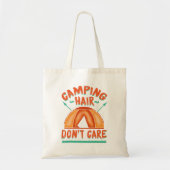 Tote Bag Camping Cheveux Ne vous souciez pas Drôle Aventure (Devant)
