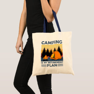Tote Bag Camping est mon plan de retraite Drôle camping Cad