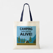 Tote Bag Camping Me Fait Me Sentir Vivant Camping (Dos)