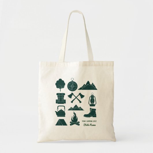 Tote Bag Camping Souvenir Personnalisé Campeurs (Devant)