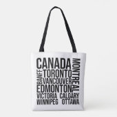 Tote Bag Canada Cities Word Art - Toronto Travel (Dos)