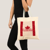 Tote Bag Canada, douche drapeau (Devant (produit))