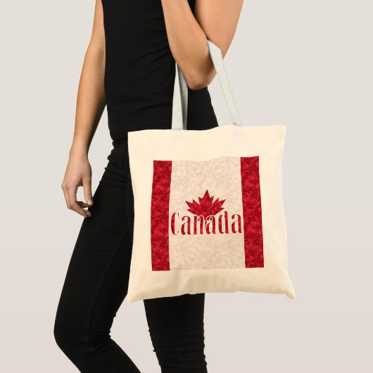 Tote Bag Canada, douche drapeau (Devant (produit))