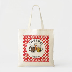 Tote Bag CANADA FLAG Cheers! Sociable! Customized Cartoon