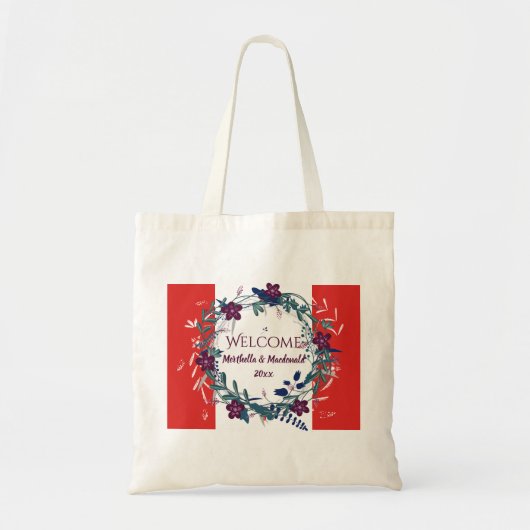 Tote Bag CANADA MARIAGE ACCUEIL Destination Florale (Devant)