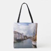 Tote Bag Canal avec bateaux | Copenhague (Dos)