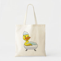 Canard à la baignade avec baignoire et mousse