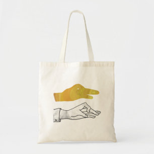 Tote Bag Canard à silhouette à main jaune