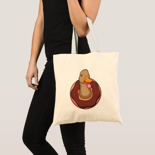 Tote Bag Canard avec Donut (Devant (produit))