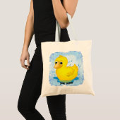 Tote Bag Canard en caoutchouc jaune (Devant (produit))
