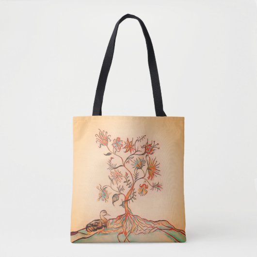 Tote Bag Canard et arbre (Devant)
