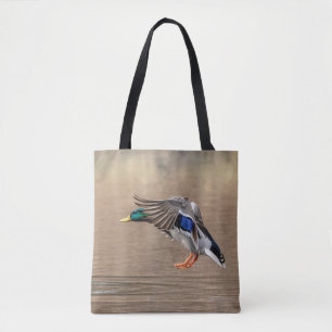 Tote Bag Canard Mallard en vol