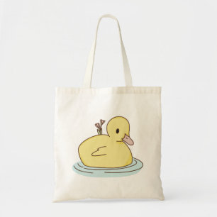 Tote Bag Canard nageant avec des fleurs