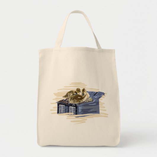 Tote Bag Canards bruns sur le toit (Devant)