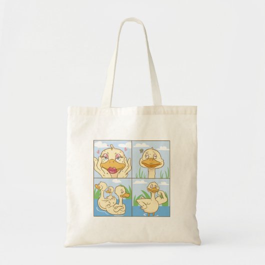 Tote Bag Canards Faisant des Choses Mignonnes : AMOUR (Devant)