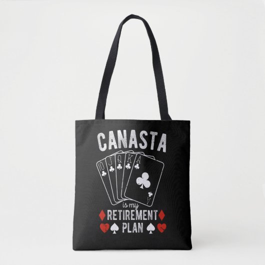 Tote Bag Canasta est mon plan de retraite (Devant)