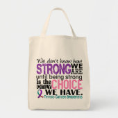 Tote Bag Cancer de la thyroïde comme nous forts sommes (Devant)