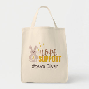 Tote Bag cancer de l'enfance. #nom d'équipe personnalisé. S