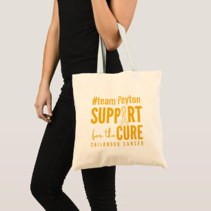 Tote Bag cancer de l'enfance soutien de nom personnalisé To