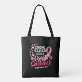 Tote Bag Cancer du sein Survivante Forte Fearless Lowe (Dos)