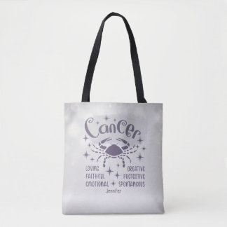 Tote Bag Cancer moderne Horoscope Zodiaque Personnalisé