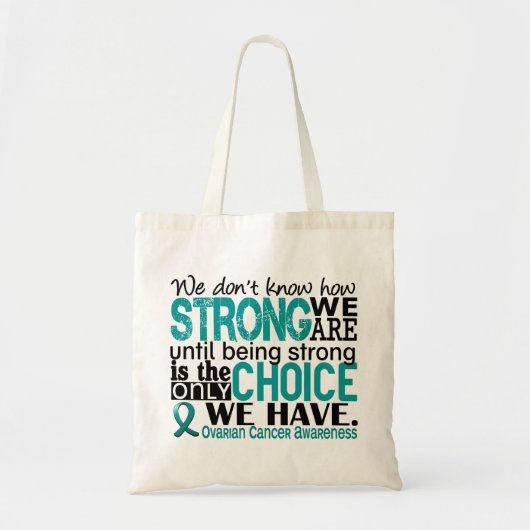 Tote Bag Cancer ovarien comme nous forts sommes (Devant)