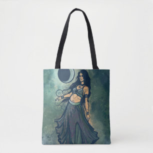 Tote Bag Cancer Zodiac Lune Enfant Déesse Danseur du ventre