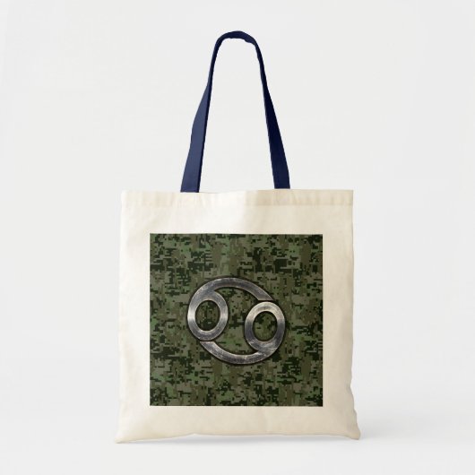 Tote Bag Cancer Zodiac Sign on Green Digital (Devant)