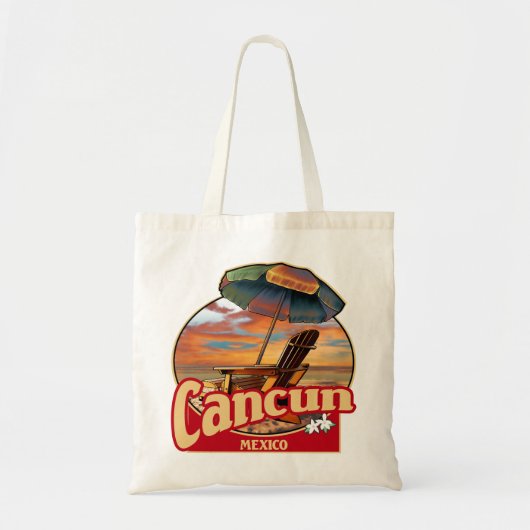 Tote Bag Cancun Mexico Beach Design de scène (Devant)